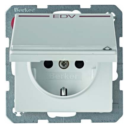 SCHUKO-Steckdose 47526059 polarweiß samt Aufdruck EDV SCHUKO-Steckdose 47526059 polarweiß samt Aufdruck EDV