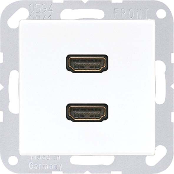 Multimediadose 2-fach HDMI MA A 1133 WW alpinweiß