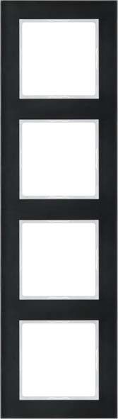 Glasrahmen 4-fach AC 584 GL SW schwarz