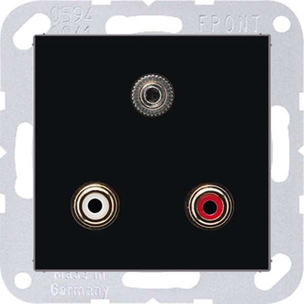 Multimediadose Cinch/Klinke MA A 1011 SW schwarz Multimediadose Cinch/Klinke MA A 1011 SW schwarz