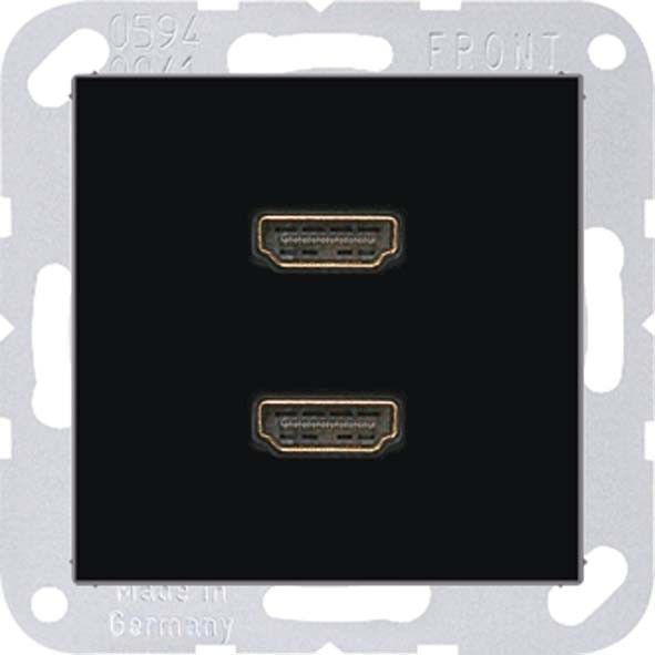 Multimediadose 2-fach HDMI MA A 1133 SW schwarz Multimediadose 2-fach HDMI MA A 1133 SW schwarz