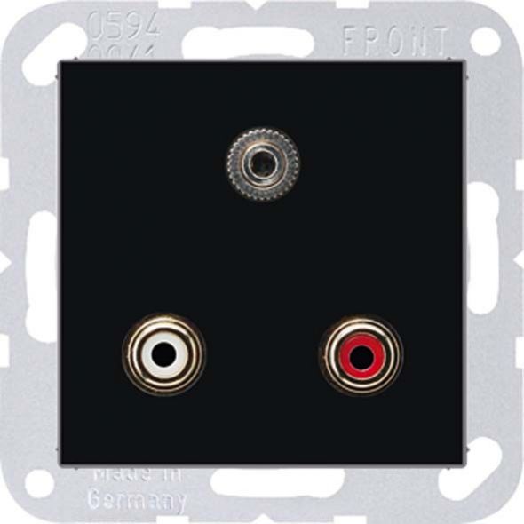 Multimediadose Cinch/Klinke MA A 1011 SW schwarz Multimediadose Cinch/Klinke MA A 1011 SW schwarz
