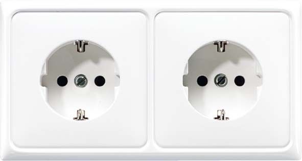 KK-SCHUKO-Steckdose 2-fach CD 522 BF KK-SCHUKO-Steckdose 2-fach CD 522 BF