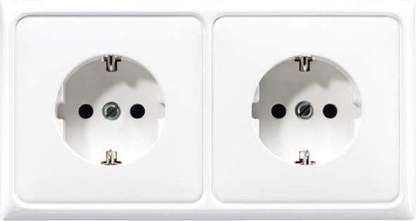 KK-SCHUKO-Steckdose 2-fach CD 522 BF KK-SCHUKO-Steckdose 2-fach CD 522 BF