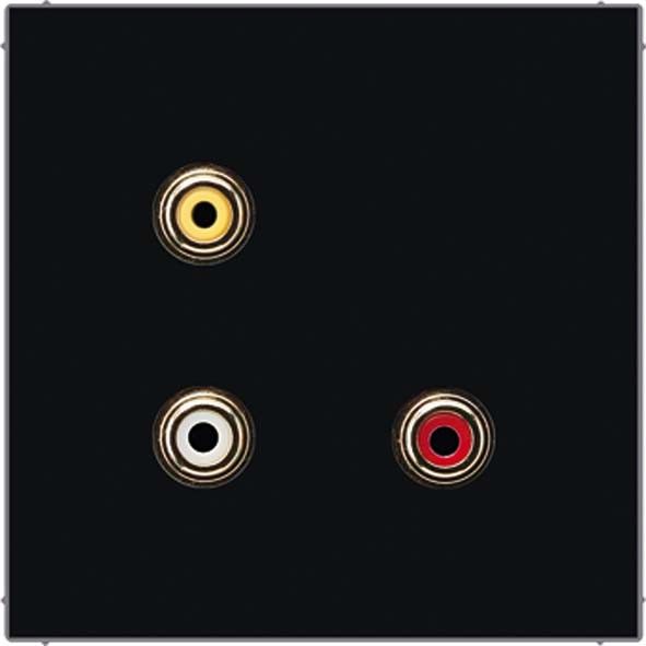 Multimediadose Cinch/Video MA LS 1031 SW schwarz Multimediadose Cinch/Video MA LS 1031 SW schwarz