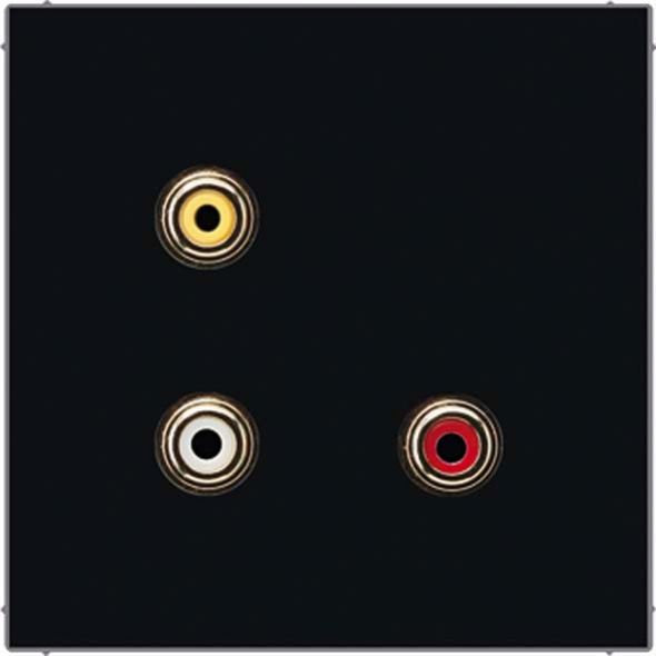 Multimediadose Cinch/Video MA LS 1031 SW schwarz Multimediadose Cinch/Video MA LS 1031 SW schwarz