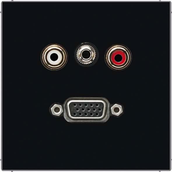 Multimediadose Cinch/Klinke/VGA MA LS 1072 SW schwarz Multimediadose Cinch/Klinke/VGA MA LS 1072 SW schwarz