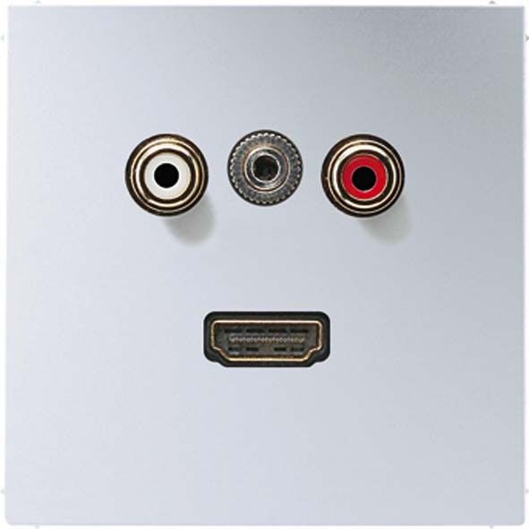 Multimediadose Cinch/Klinke/HDMI MA AL 1082 aluminium Multimediadose Cinch/Klinke/HDMI MA AL 1082 aluminium