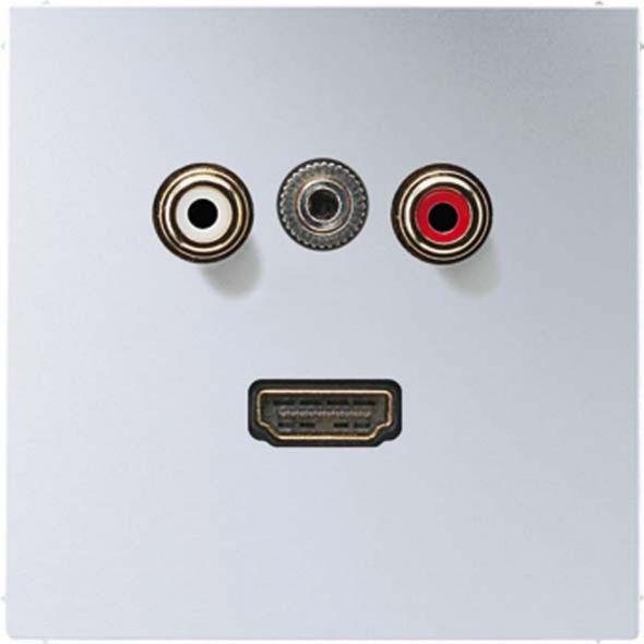 Multimediadose Cinch/Klinke/HDMI MA AL 1082 aluminium Multimediadose Cinch/Klinke/HDMI MA AL 1082 aluminium