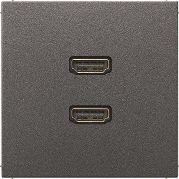 Multimediadose 2-fach HDMI MA AL 1133 AN anthrazit Multimediadose 2-fach HDMI MA AL 1133 AN anthrazit