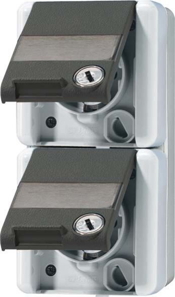 SCHUKO-Steckdose 2-fach 8220 NAWSL SCHUKO-Steckdose 2-fach 8220 NAWSL