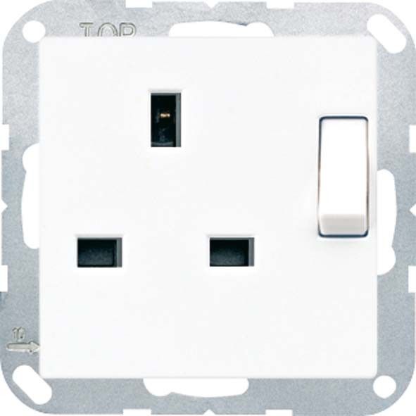 Abschaltbare Steckdose alu A 3171 AL Abschaltbare Steckdose alu A 3171 AL