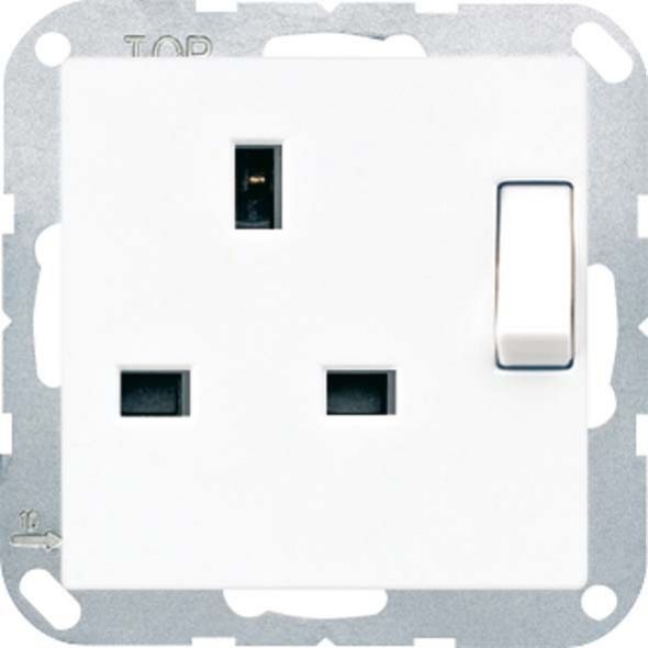 Abschaltbare Steckdose alu A 3171 AL Abschaltbare Steckdose alu A 3171 AL