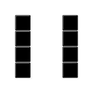 Tastensatz 4-fach A 504 TSA SW schwarz