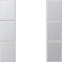 Tastensatz 3-fach AL 2503 TSA aluminium