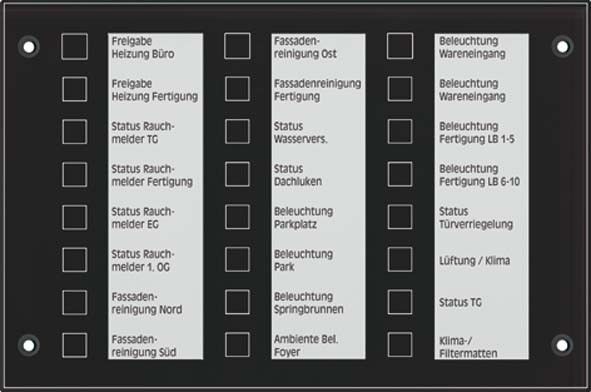 KNX Melde- und Bedientableau MBT 2424 SW Glas schwarz