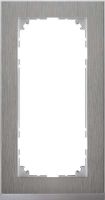 Decor-Rahmen 2-fach Edelstahl o. MS