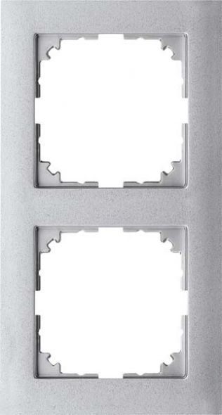 Rahmen M-Pure 2-fach aluminium