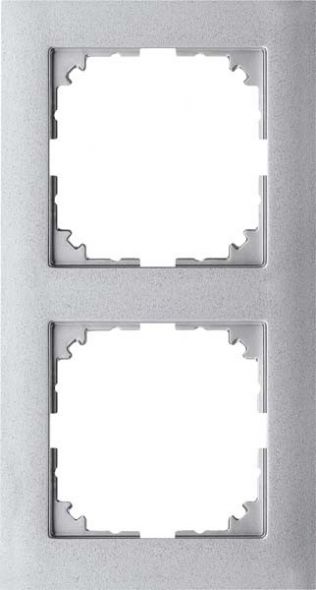 Rahmen M-Pure 2-fach aluminium Rahmen M-Pure 2-fach aluminium