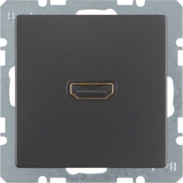 Steckdose HD 3315436086 anthrazit samt lackiert