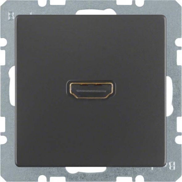 Steckdose HD 3315436086 anthrazit samt lackiert