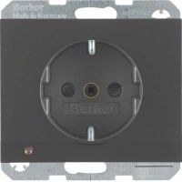 SCHUKO-Steckdose 41097006 anthrazit matt lackiert