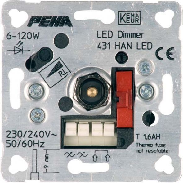 Drehdimmer Unterputz D 431 HAN LED O.A. Drehdimmer Unterputz D 431 HAN LED O.A.
