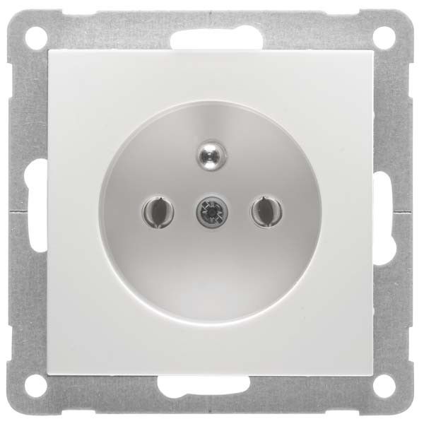 Steckdose mit Erdungsstift B 11.6571.02 SI Steckdose mit Erdungsstift B 11.6571.02 SI