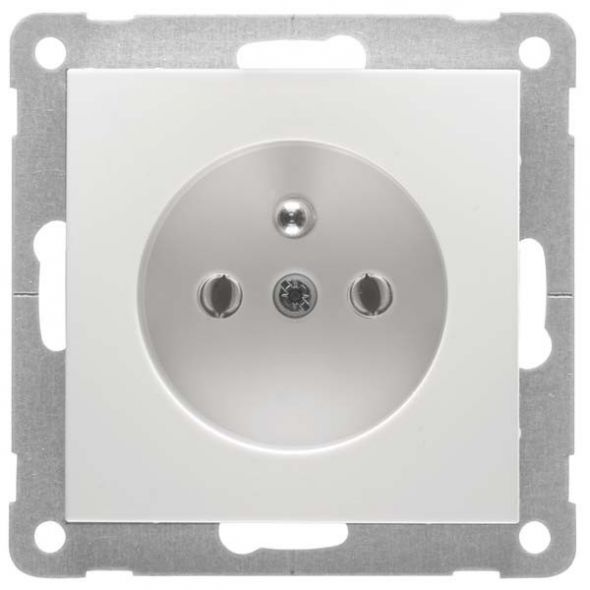 Steckdose mit Erdungsstift B 11.6571.02 SI Steckdose mit Erdungsstift B 11.6571.02 SI