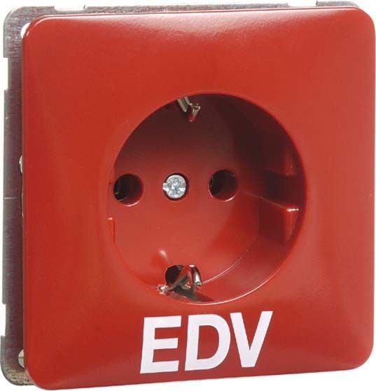 Steckdose SCHUKO D 80.6611 ROT EDV Steckdose SCHUKO D 80.6611 ROT EDV