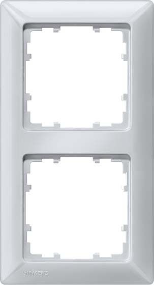 Rahmen 2-fach 5TG2552-3 aluminium-metallic Rahmen 2-fach 5TG2552-3 aluminium-metallic