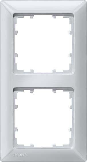 Rahmen 2-fach 5TG2552-3 aluminium-metallic Rahmen 2-fach 5TG2552-3 aluminium-metallic