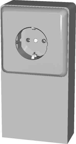 Geräteträger Steckdose mit Schachtaus rw 16A 515104 Geräteträger Steckdose mit Schachtaus rw 16A 515104
