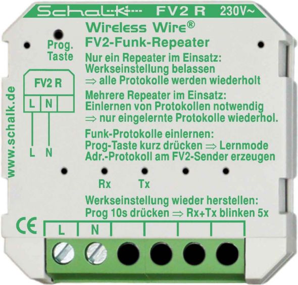 Funk-Repeater UP FV2 R 230V AC Funk-Repeater UP FV2 R 230V AC