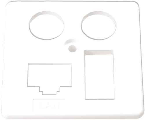 Zentralplatte HW-ZP EK4 LAN/TAE 50mm rws Zentralplatte HW-ZP EK4 LAN/TAE 50mm rws