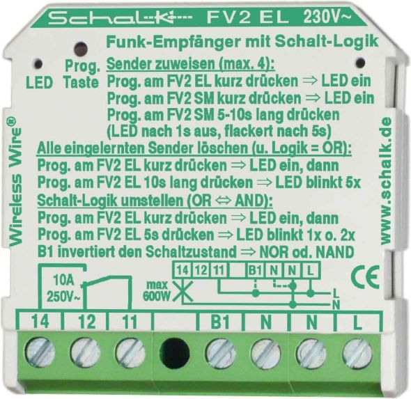 Funk-Empfänger m. Logik UP FV2 EL Funk-Empfänger m. Logik UP FV2 EL