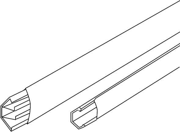 Eckkanal 30x30mm cremeweiß EDK35.6