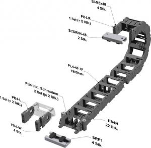  PL4-48-7F Führungketten-Montageset Kette 25x48 mm