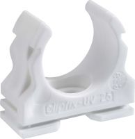 Kunststoffklemmschelle clipfix-UV 25mm weiß