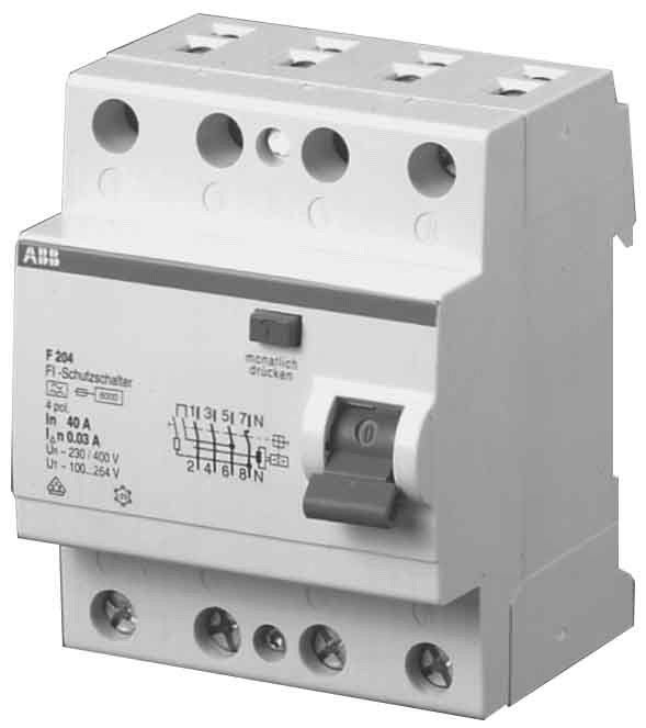 FI-Schutzschalter F204S 63A 4-pol 0,3A FI-Schutzschalter F204S 63A 4-pol 0,3A