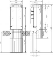 Freiluftsäule M-Platte SL135P