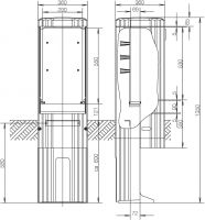 Freiluftsäule M-Platte SL135P