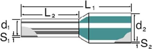 Aderendhülse m. Kragen grau 4,00 mm² L=10mm H4,0/18D GR Aderendhülse m. Kragen grau 4,00 mm² L=10mm H4,0/18D GR