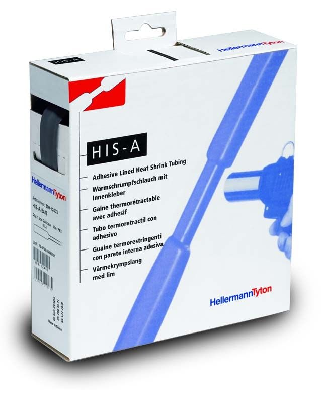 Schrumpfschlauch HIS-A 12-4mm schwarz