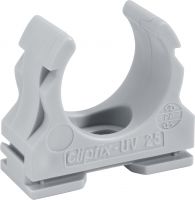 Kunststoff-Klemmschelle clipfix-UV 25 grau