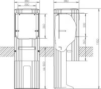 Freiluftsäule M-Platte SL115P