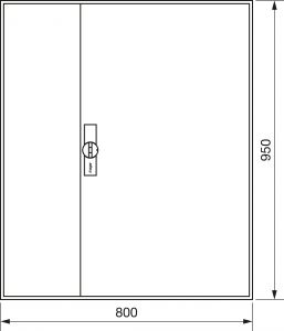 Zählerschrank universZ ZB23S 950x800x205 IP44