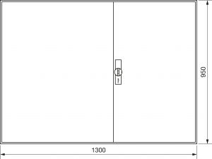 Zählerschrank universZ ZB25S 950x1300x205 IP44