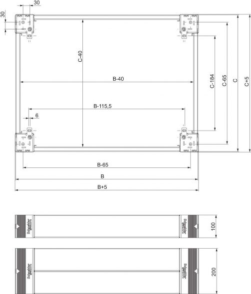 Sockel 200mm NSYSPF8200