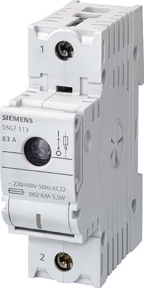 Siemens 5SG7133 Lasttrennschalter D02 3polig 63A Neozed 4,5 TE 